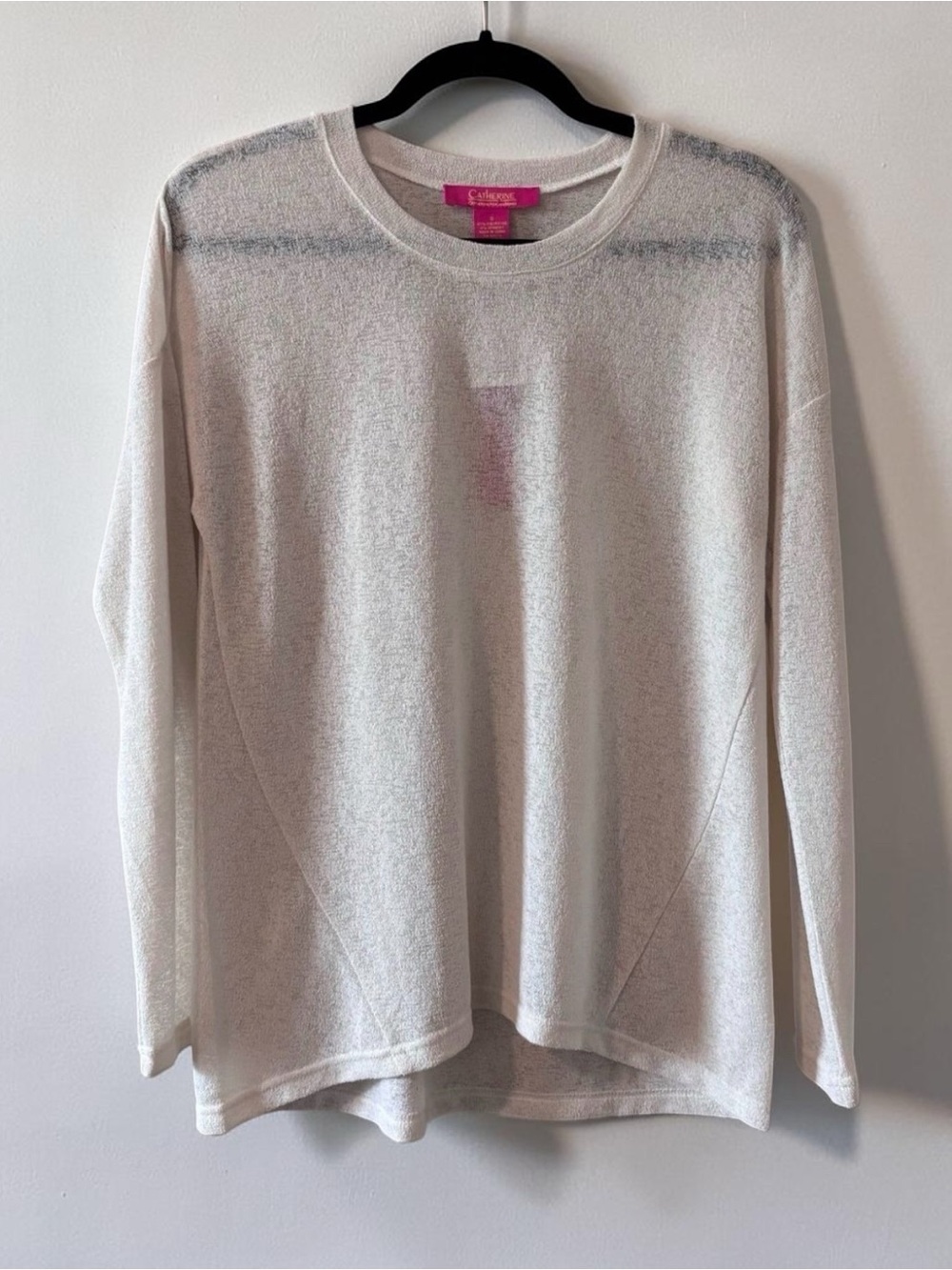 Catherine Malandrino Sheer Knit Sweater Beige Women's Small NWT